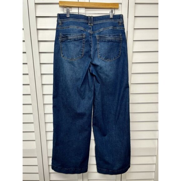 Democracy "Ab"Solution High Rise Wide Leg Trouser Stretch Jeans Slimming Size 10 - Picture 9 of 9